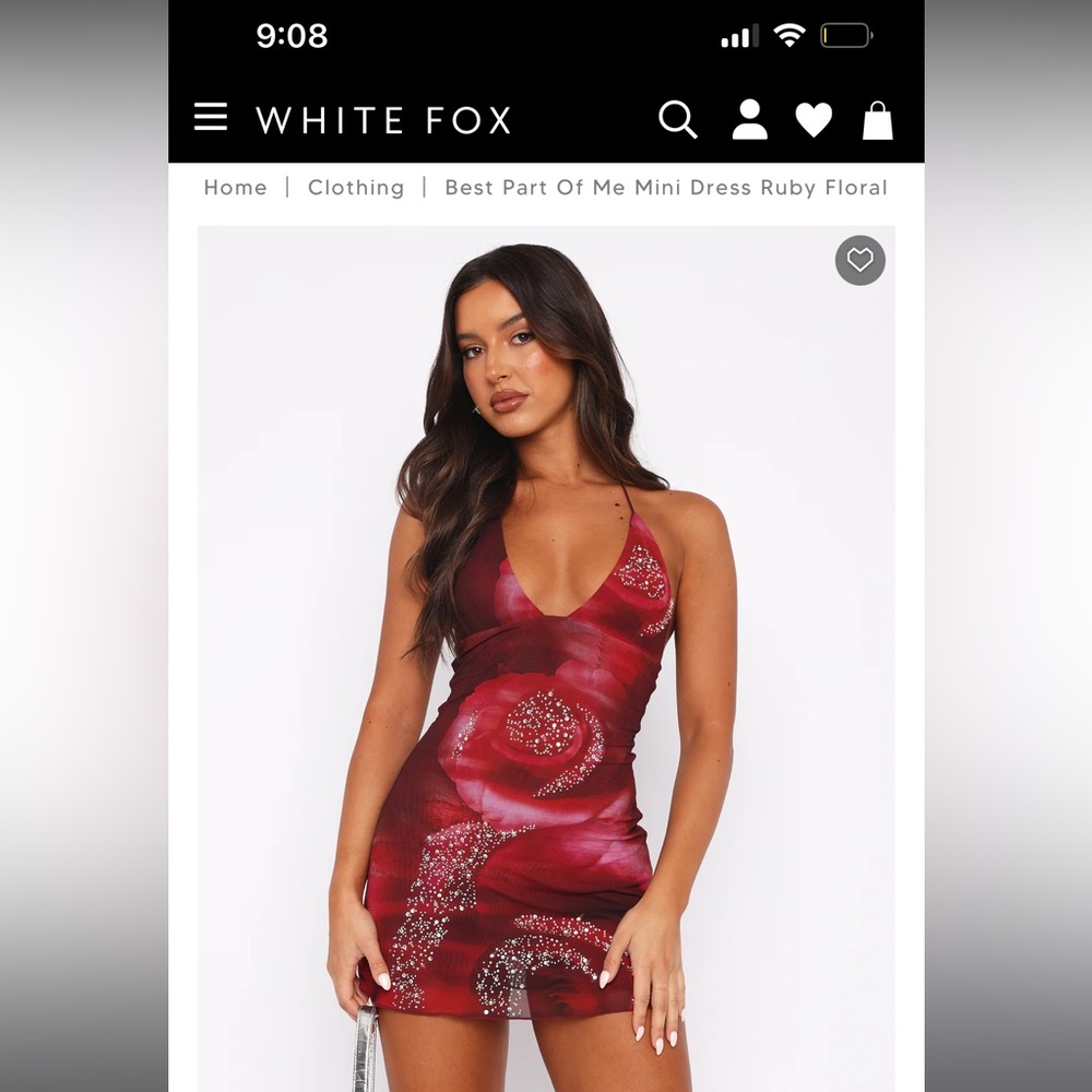 White Fox Best Part of Me Ruby Minidress